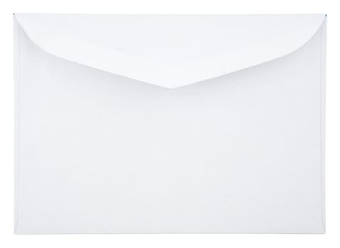 Open white envelope isolated on white background