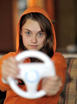 Playing videogames with a wheel remote