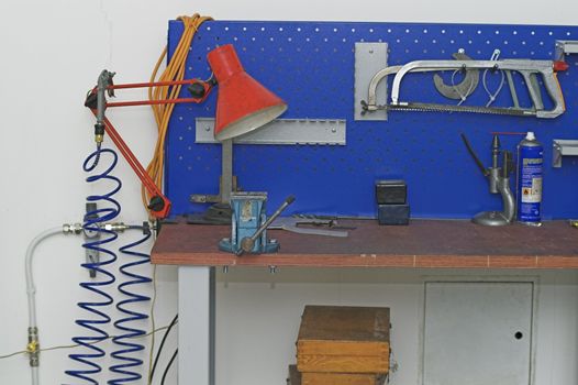 Metal Workbench in Technology Facility Room