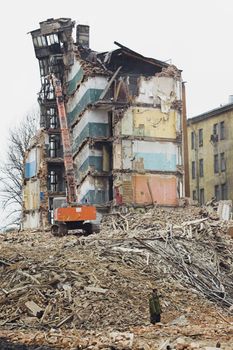 Destruction of Old Apartment Buildings