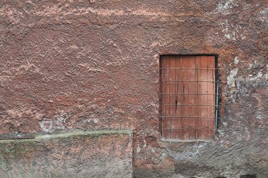 Wall of Old Building with Small Door