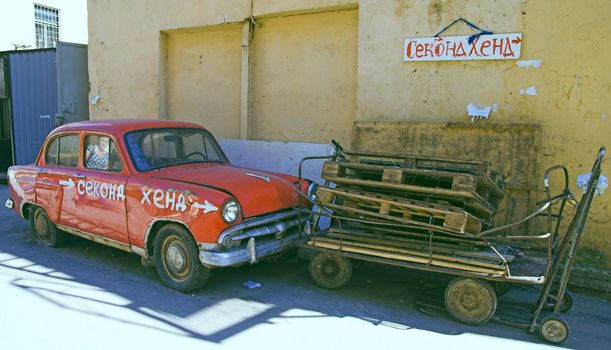 Old Waste Car Left in City Street