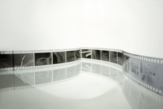 35 mm negative film strips (with saxophone photos)