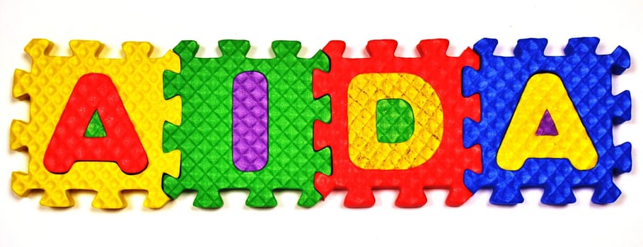 Connected Letters - AIDA in center