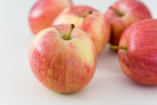 Apples on a white background