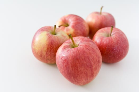 Apples on a white background