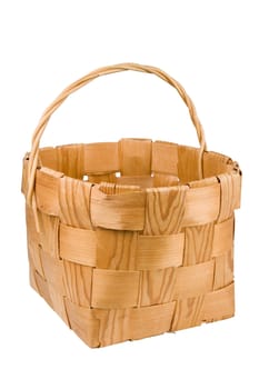 Handmade basket isolated on a white background