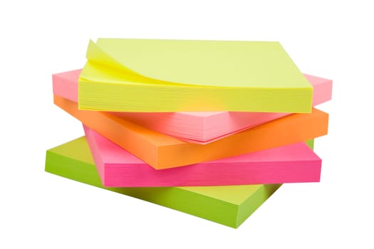 Stack of sticky notes isolated on a white background