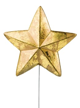 Christmas star decoration ornament isolated on white background