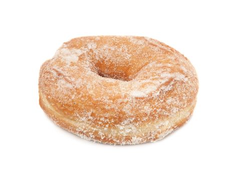 Sugar donut isolated on white background