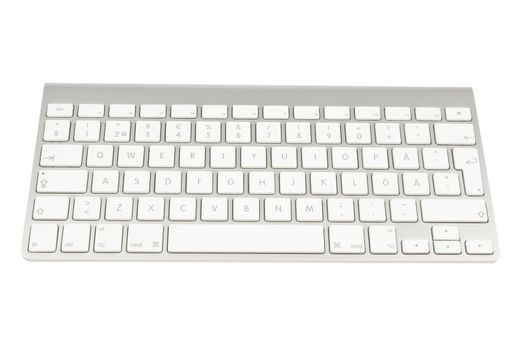 Computer keyboard isolated on white background