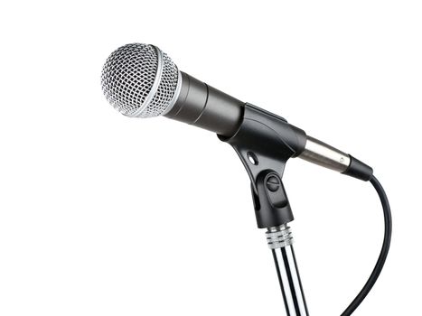Microphone	isolated on white background