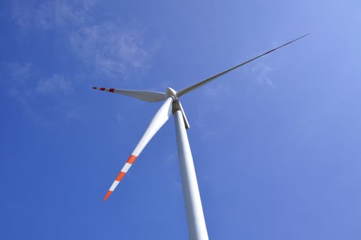 wind turbine on sunny day