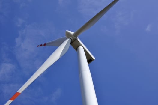 wind turbine on sunny day