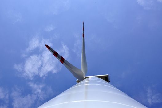 wind turbine on sunny day