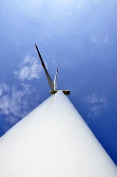 wind turbine on sunny day