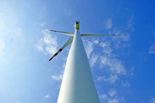 wind turbine on sunny day