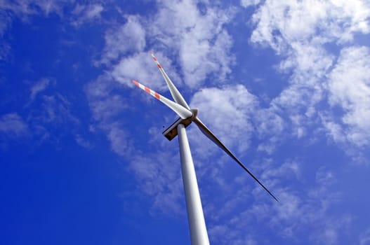 wind turbine on sunny day