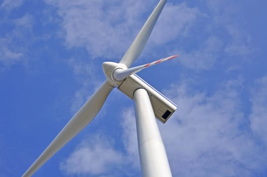 wind turbine on sunny day