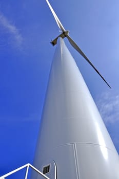 wind turbine on sunny day