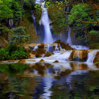 Kuang Si waterfalls in Luang Prabang, Laos