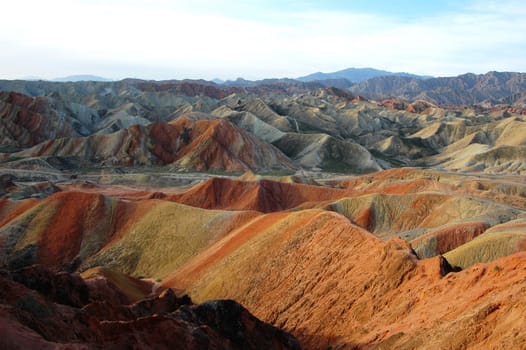 Landscape of colorful mountains 