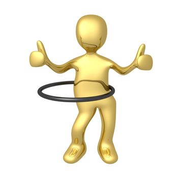 Computer generated image - Hoop Dancing .