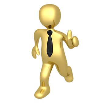 Computer Generated Image - Businessman Running .