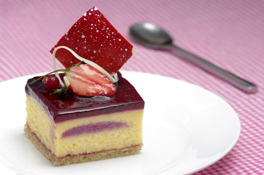 A delicious, gourmet berry dessert