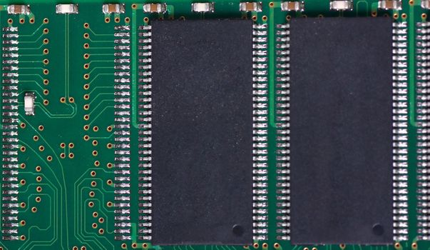 Macro view of electronic cicuit board