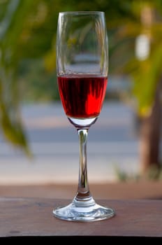 cocktail glass on on the table