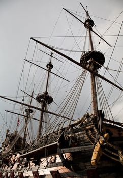 Detail of Neptune Galleon, used by R. Polansky for the movie Pirates