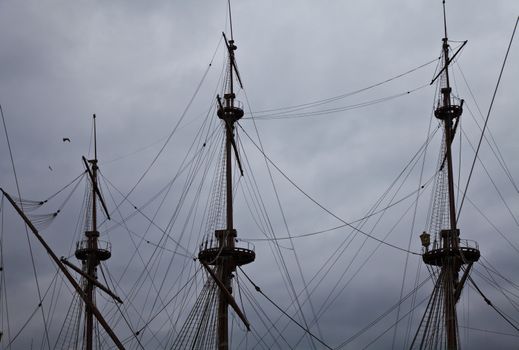Detail of Neptune Galleon, used by R. Polansky for the movie Pirates