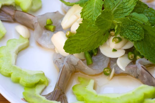 shrimp in fish sauce,a kind of Thai food