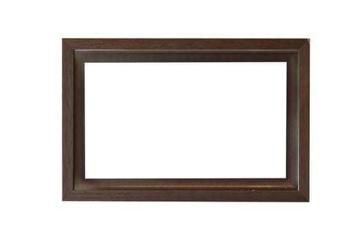 wooden frame isolated on white background