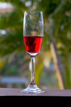 cocktail glass on on the table
