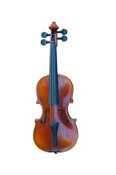 old old violin isolated on white background