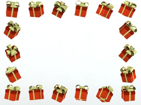gift box photo frame 3d rendered for commercial