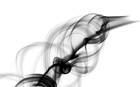 Magic Abstract puff of smoke over the white background