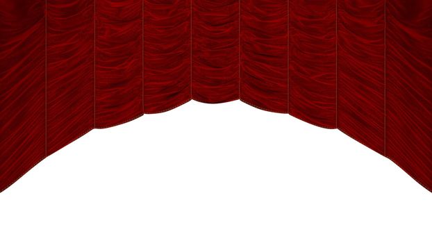 Red Curtain with beautiful textile pattern. Extralarge resolution