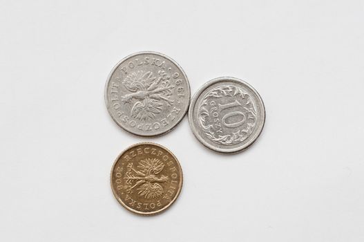 an image of coins of polish currency zloty