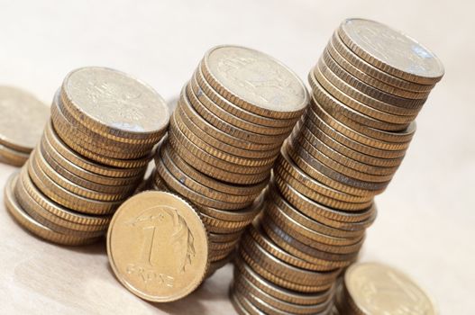 an image of coins of polish currency zloty