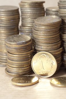an image of coins of polish currency zloty