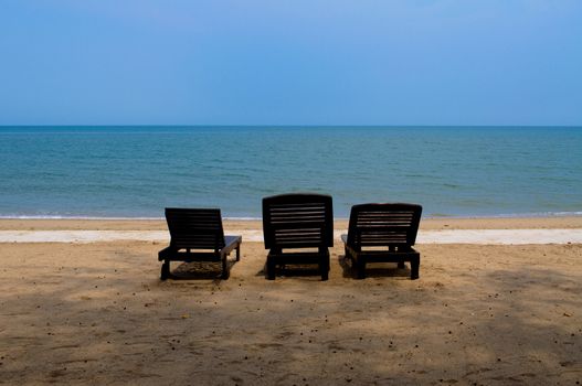 beach chair on the beach