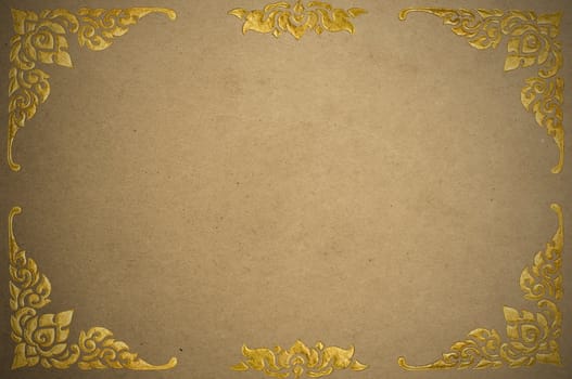 old paper in frame