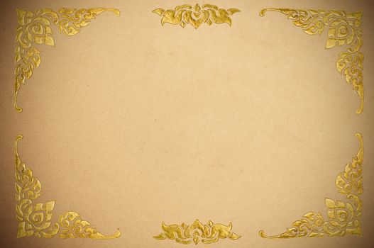 old paper in frame