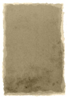 old paper on white background