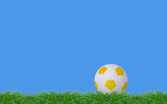 isolated football on green grass