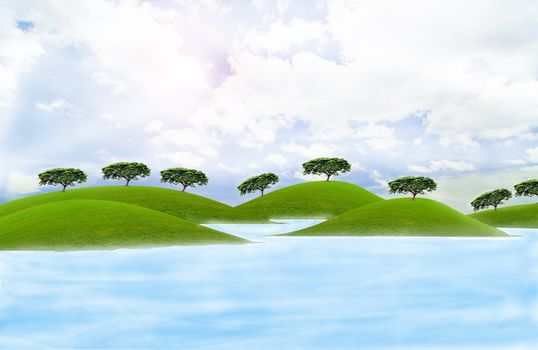 green island in the sea