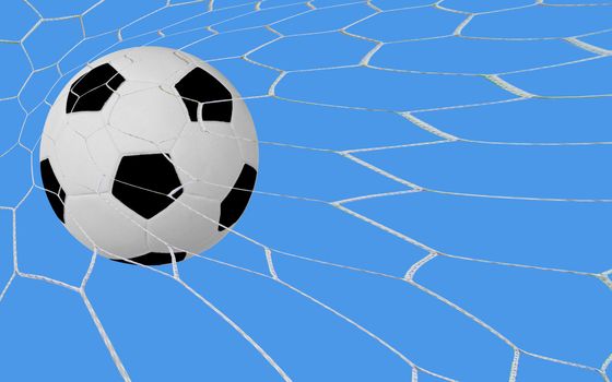 soccer goal under the blue sky